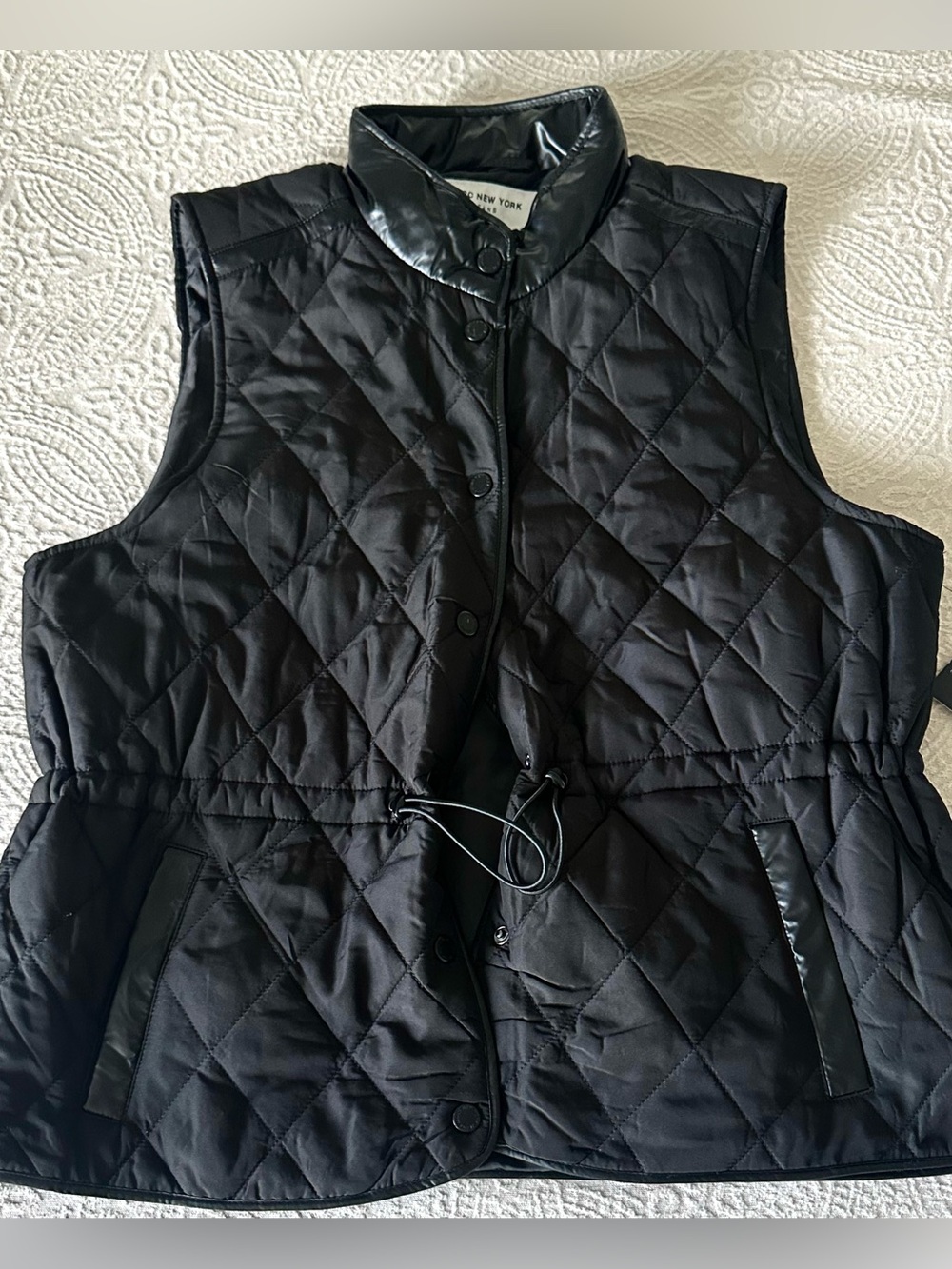 Marc New York Jeans Puffer Vest Quilted Jacket Black L NWT